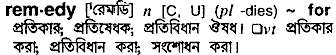 Remedy meaning in bengali