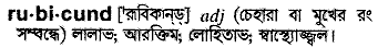 Rubicund meaning in bengali