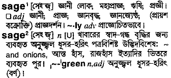 Sage meaning in bengali