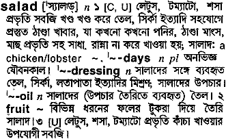 Salad meaning in bengali