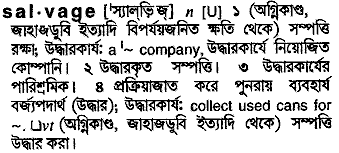 Salvage meaning in bengali