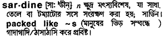 Sardine meaning in bengali