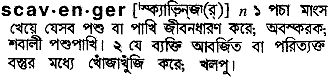 Scavenger meaning in bengali