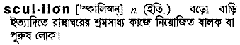 Scullion meaning in bengali