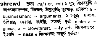 Shrewd meaning in bengali