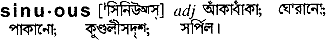 sinuous 
 meaning in bengali