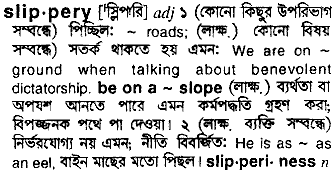 Slippery meaning in bengali