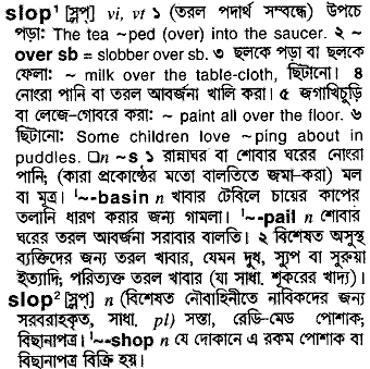 Slop meaning in bengali