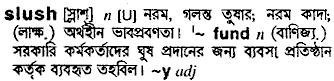 Slush meaning in bengali