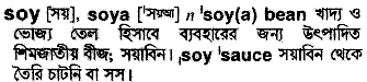 Soy meaning in bengali