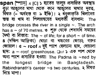 Span meaning in bengali