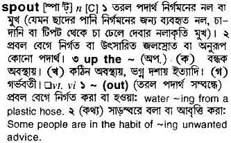 Spout meaning in bengali