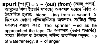 Spurt meaning in bengali