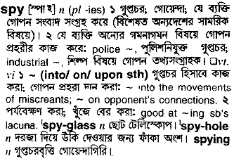 Spy meaning in bengali