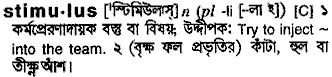 Stimulus meaning in bengali