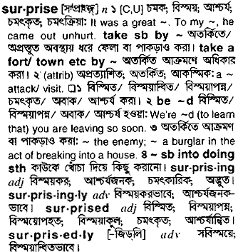 Surprise meaning in bengali