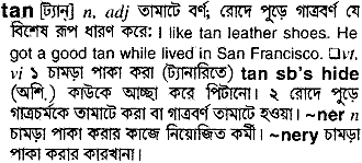 Tan meaning in bengali