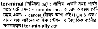 Terminal meaning in bengali