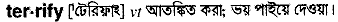 Terrify meaning in bengali