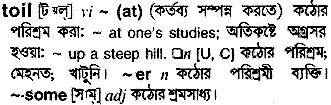 Toil meaning in bengali