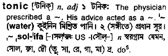 Tonic meaning in bengali