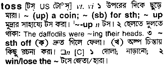 Toss meaning in bengali