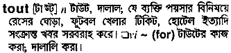 Tout meaning in bengali