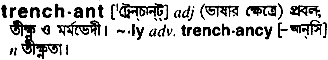 Trenchant meaning in bengali