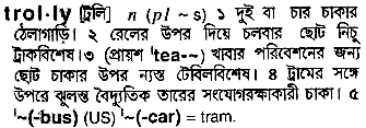 Trolley meaning in bengali