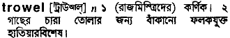 Trowel meaning in bengali