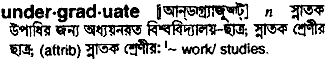 Undergraduate meaning in bengali