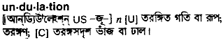 Undulation meaning in bengali