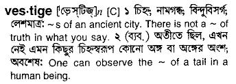 Vestige meaning in bengali