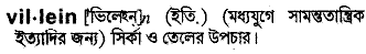 Villein meaning in bengali