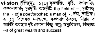 Vision meaning in bengali