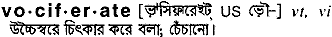 Vociferate meaning in bengali