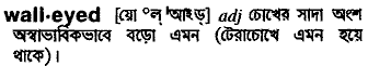 Walleyed meaning in bengali