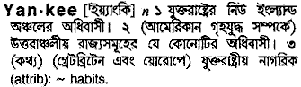 Yankee meaning in bengali