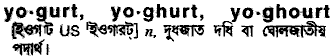 Yoghurt meaning in bengali