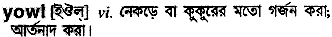 Yowl meaning in bengali